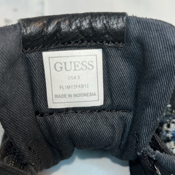 Guess tweed and sequined women’s sneakers. S. 9. Black and multicolored tweed. - Picture 9 of 10